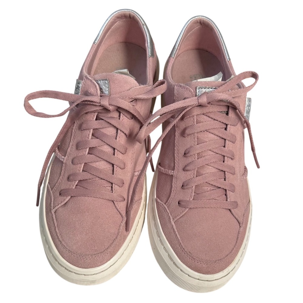 UGG W Alameda Lace Up Suede Sneakers Rose Pink Silver Women's‎ 9 – Excellent